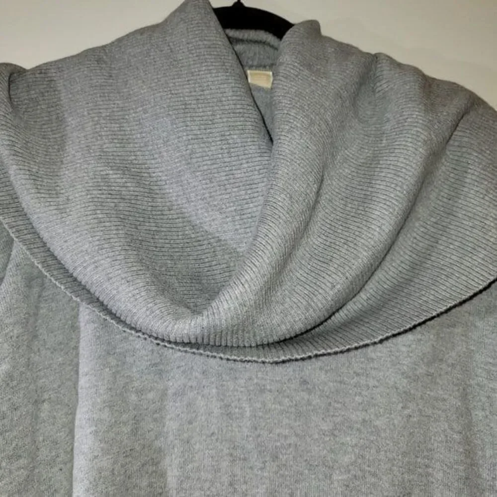 Michael Kors Gray Cowl/Turtle Neck Cotton/Angora Sweater Size L